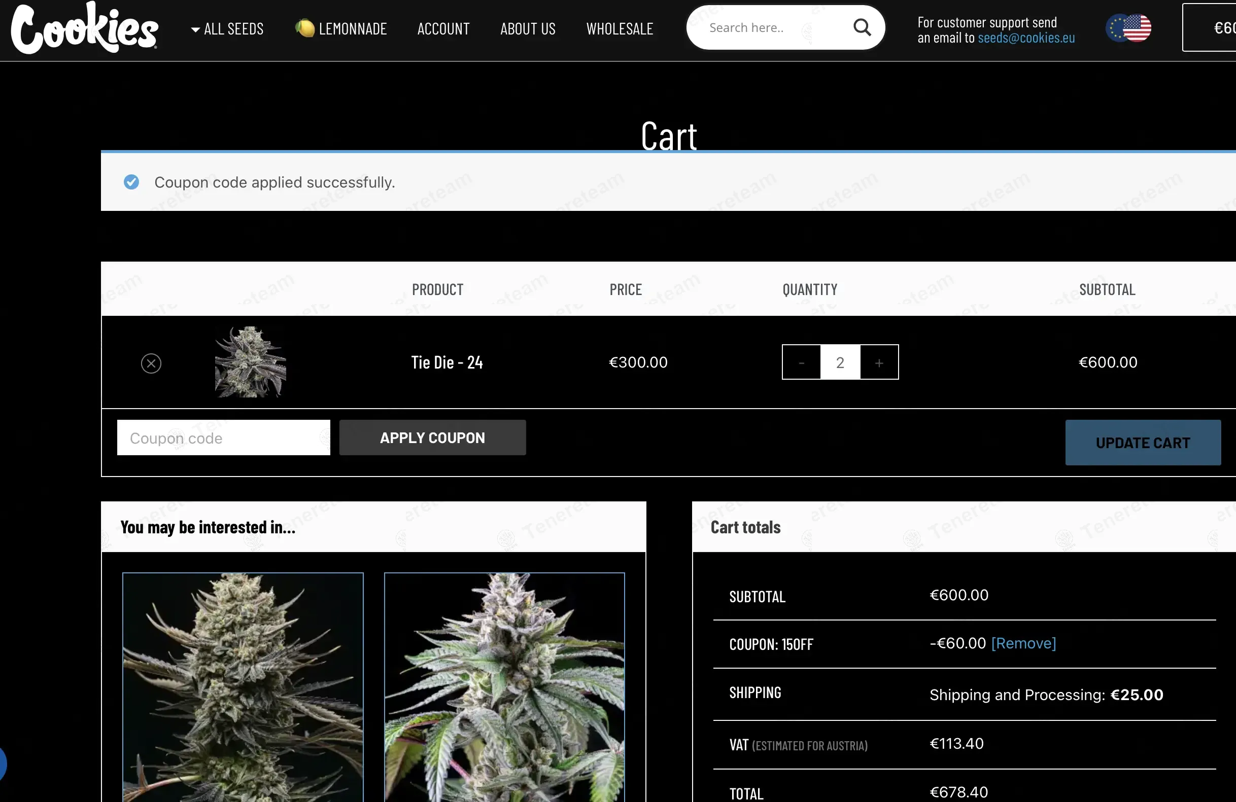 Cookies Seed Bank apply coupon code