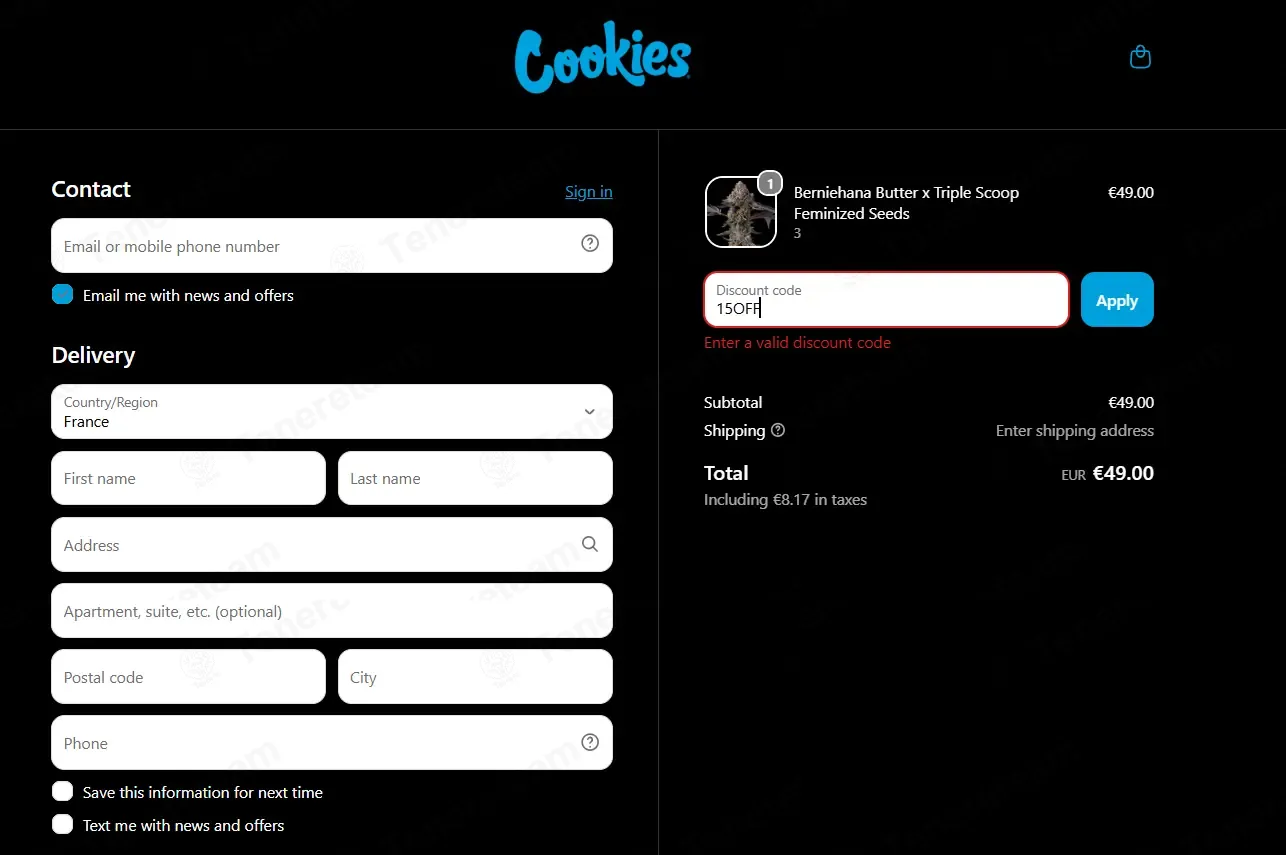 Cookies Seed Bank coupon code: 10% off with 15OFF. Tested and valid as 1 week ago.