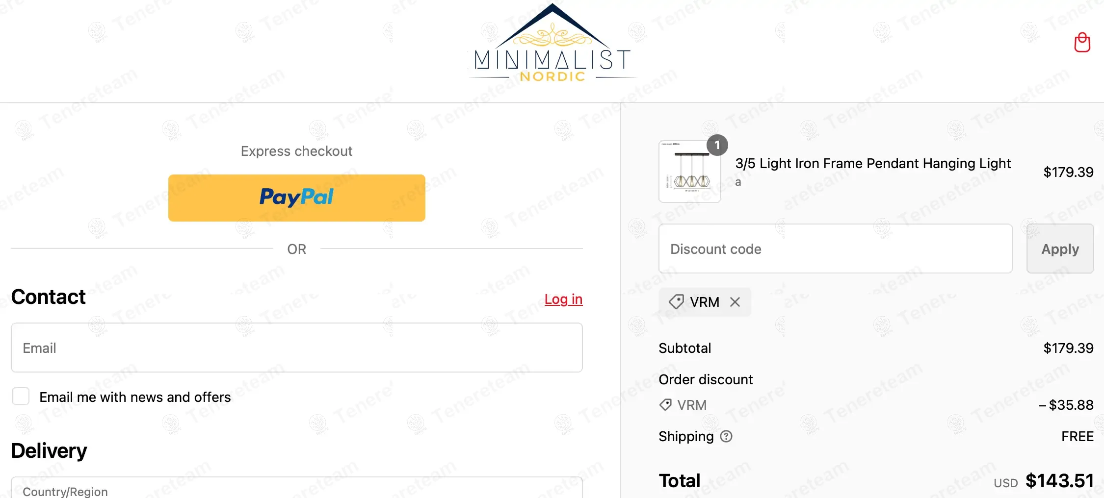 Minimalist Nordic coupon code: 20% off with VRM. Tested and valid as 1 year ago.