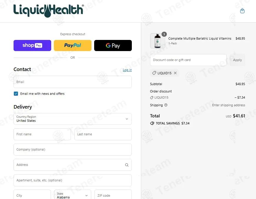 Liquid Health USA coupon code: 15% off with LIQUID15. Tested and valid as 1 year ago.