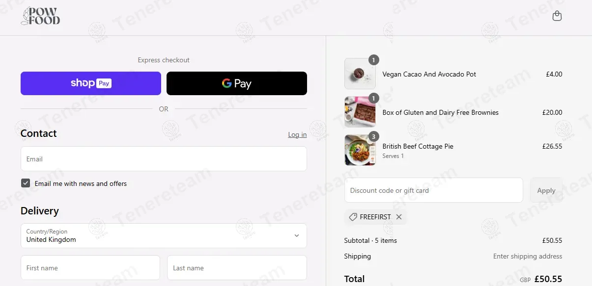 Powfood UK coupon code re-checked and confirmed working at checkout