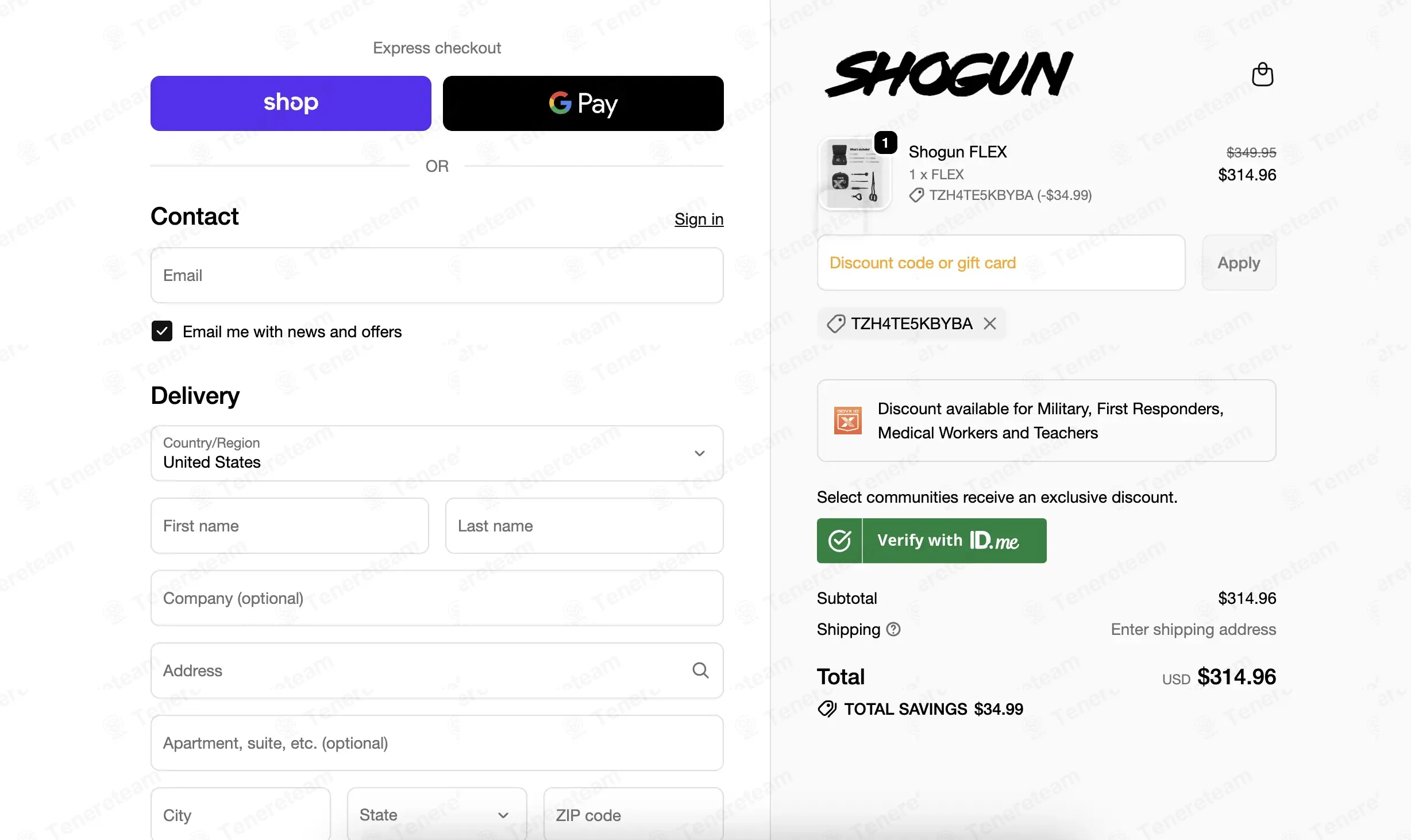Shogun Sports coupon code: 20% off with TZH4TE5KBYBA. Tested and valid as 2 days ago.