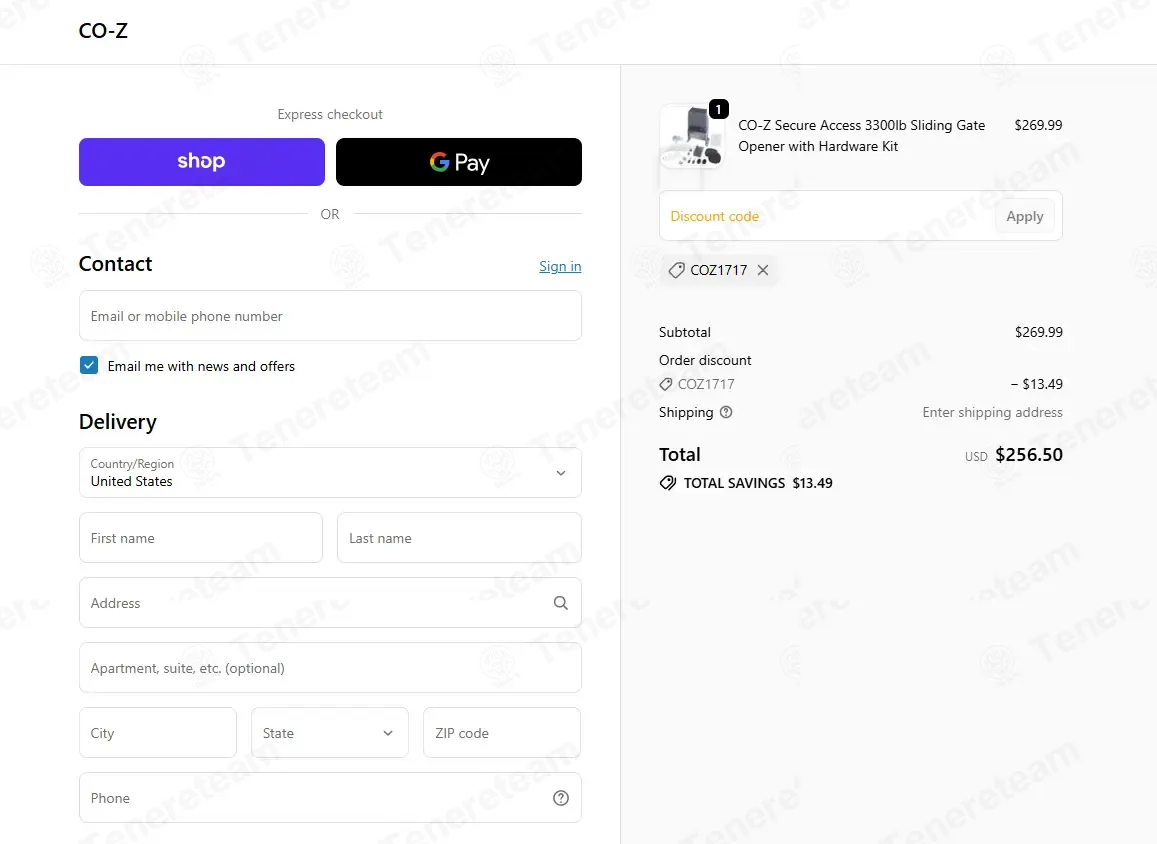 CO-Z coupon code: 5% off with COZ1717. Tested and valid as 1 month ago.