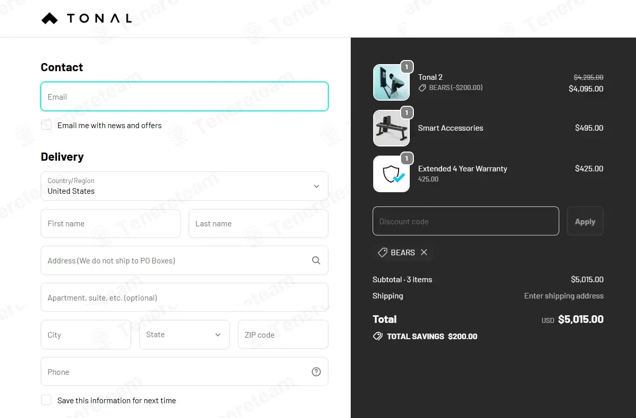 Tonal coupon code: $200 off with BEARS. Tested and valid as 3 months ago.