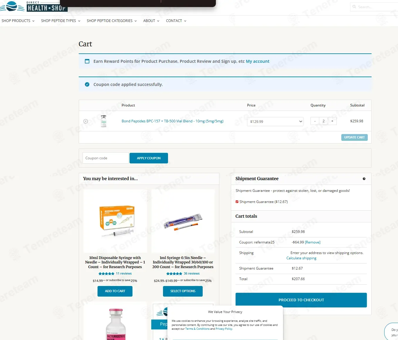 Direct Health Shop coupon code: 25% off with Dd25. Tested and valid as 3 weeks ago.