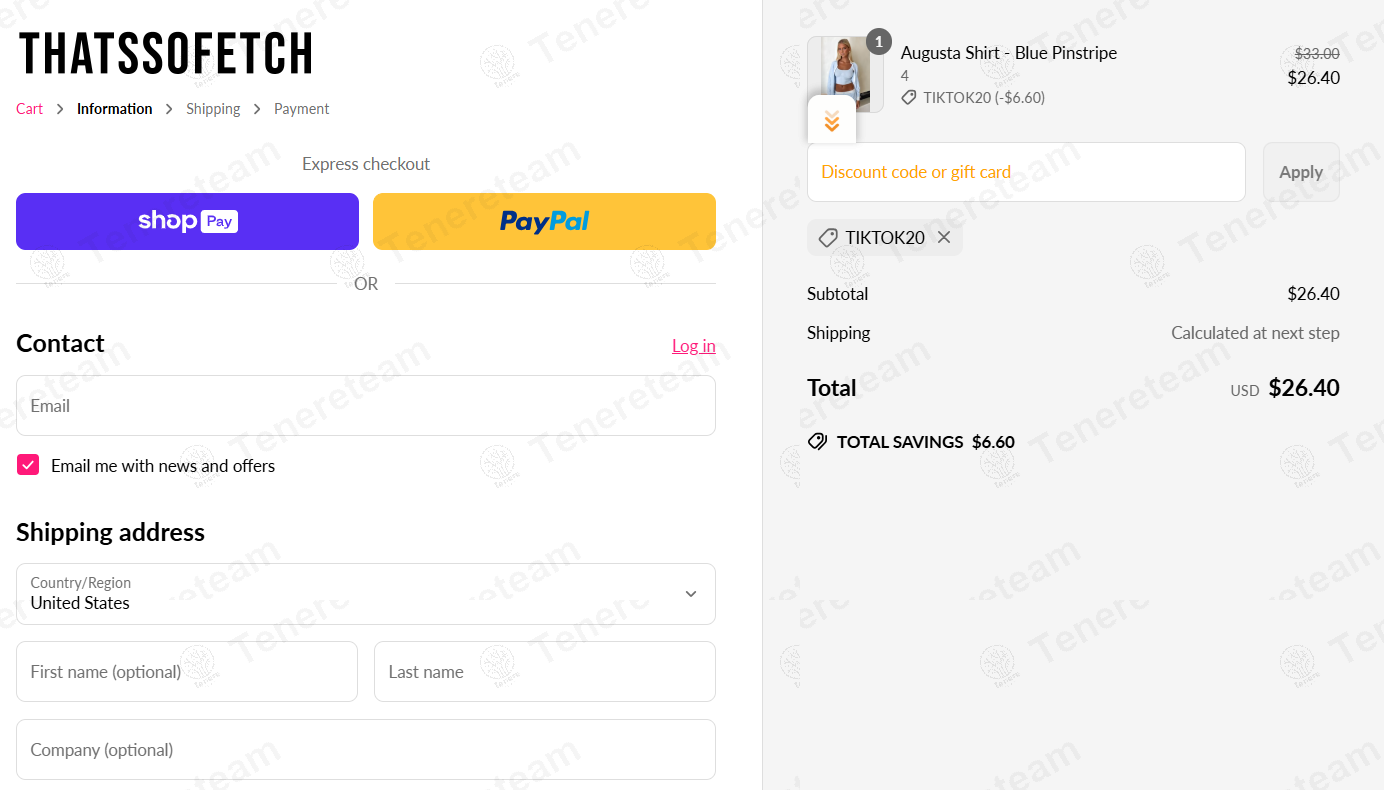 Thats So Fetch coupon code: 20% off with TIKTOK20. Tested and valid as 1 year ago.