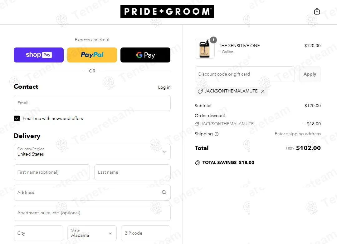 Pride and Groom coupon code: 15% off with JACKSONTHEMALAMUTE. Tested and valid as 1 year ago.