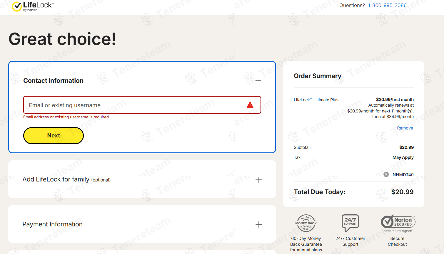 LifeLock coupon code: 40% off with NNMDT40. Tested and valid as 1 year ago.