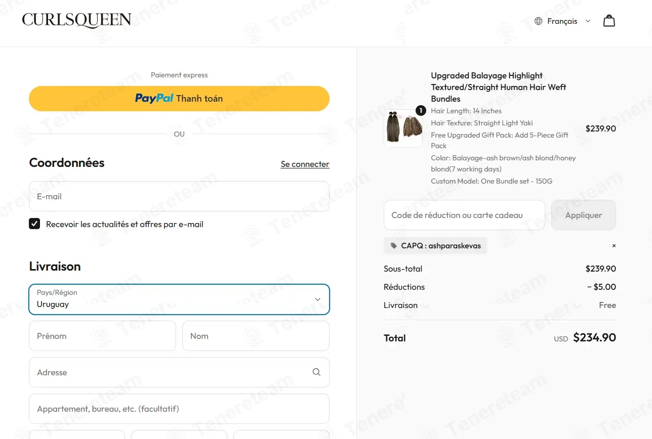 CurlsQueen coupon code: $5 off with CAPQ. Tested and valid as 1 week ago.