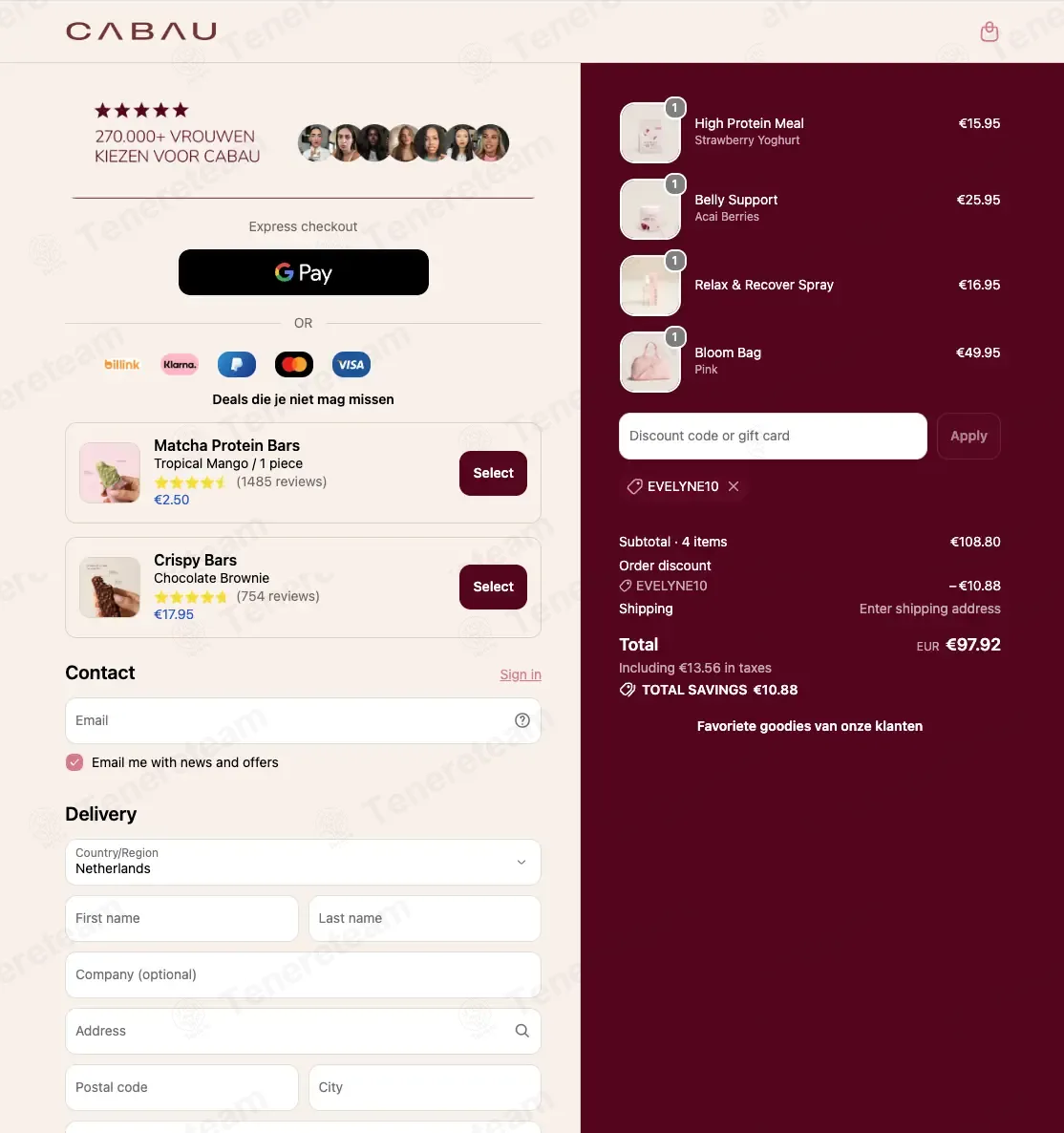 Cabau Lifestyle coupon code verified as working at checkout