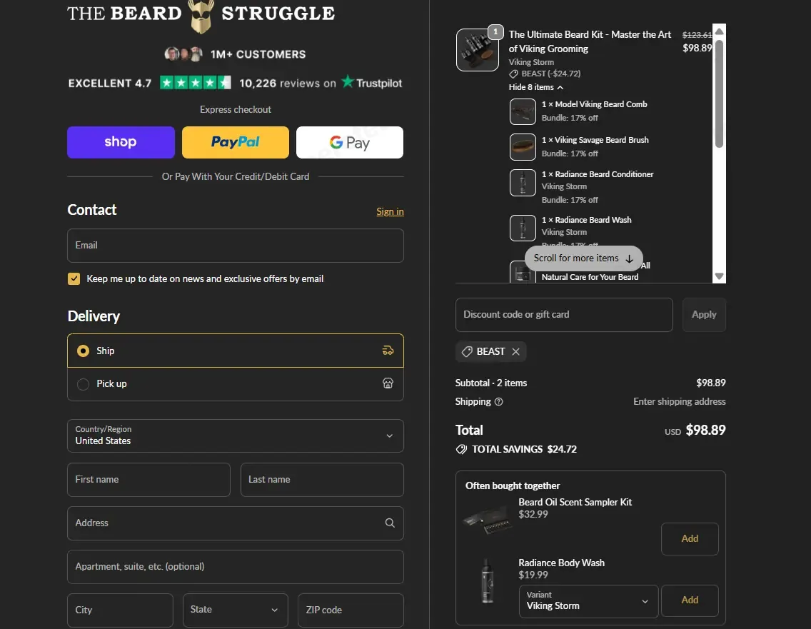 The Beard Struggle apply coupon code