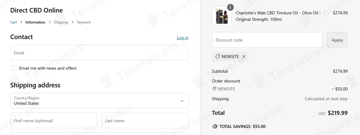 Direct Cbd Online coupon code: 20% off with NEWSITE. Tested and valid as 1 year ago.
