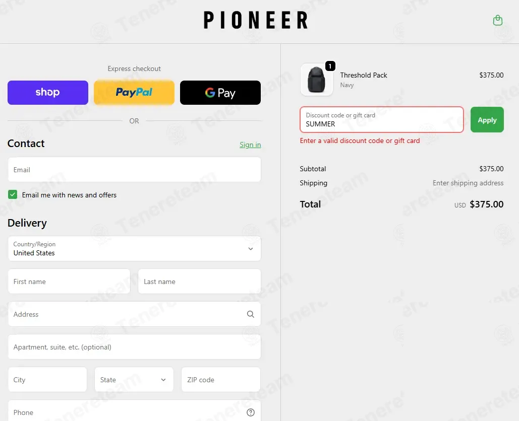 Pioneer Carry coupon code: 40% off with SUMMER. Tested and valid as 1 week ago.