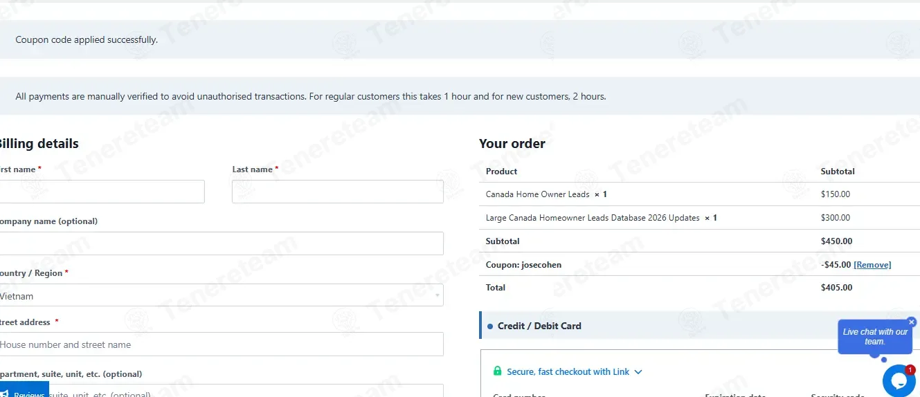 Australian Telemarketing Leads apply coupon code