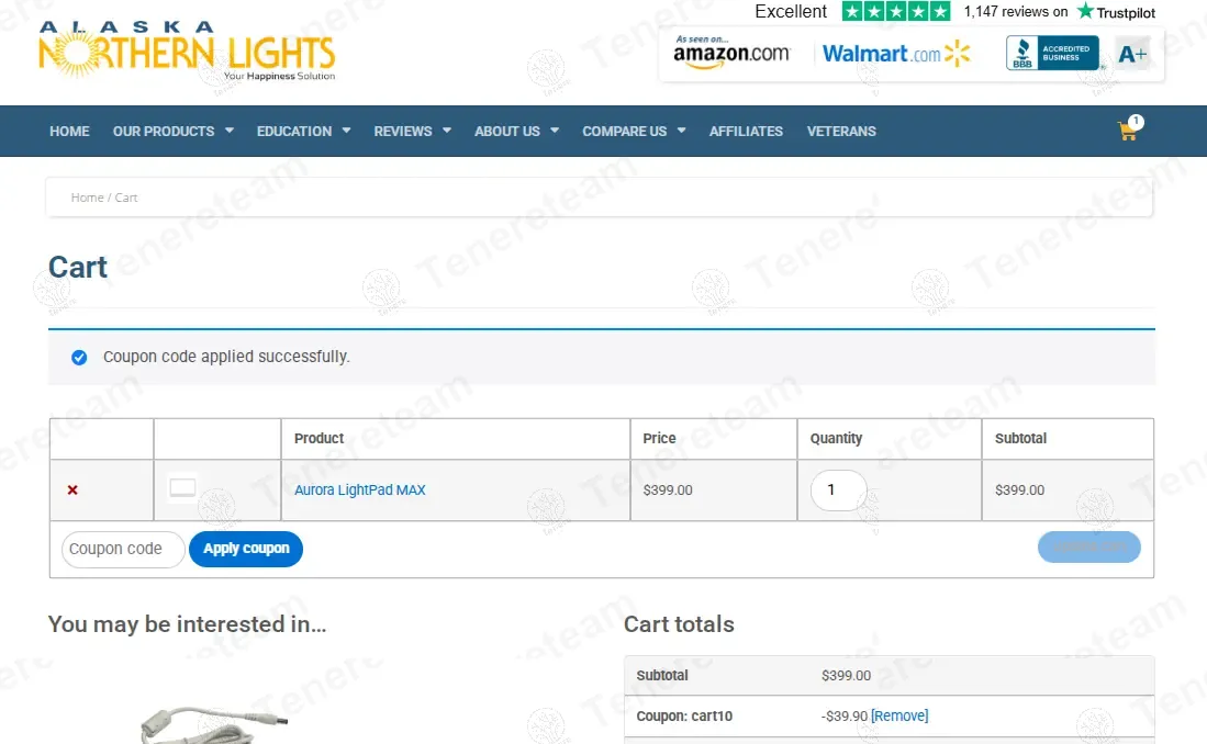 Alaska Northern Lights coupon code: 10% off with cart10. Tested and valid as 1 year ago.