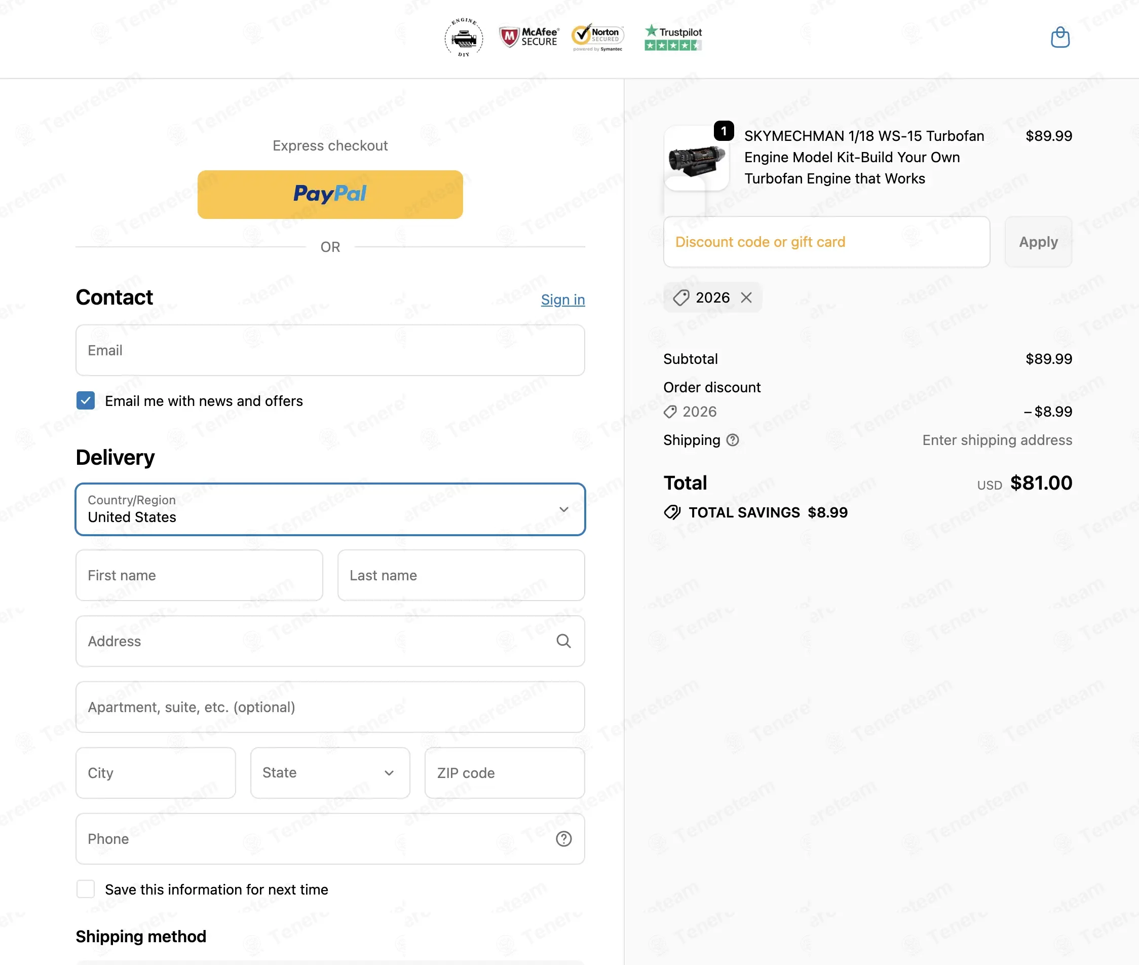 Enginediy coupon code: 10% off with 2026. Tested and valid as 2 months ago.