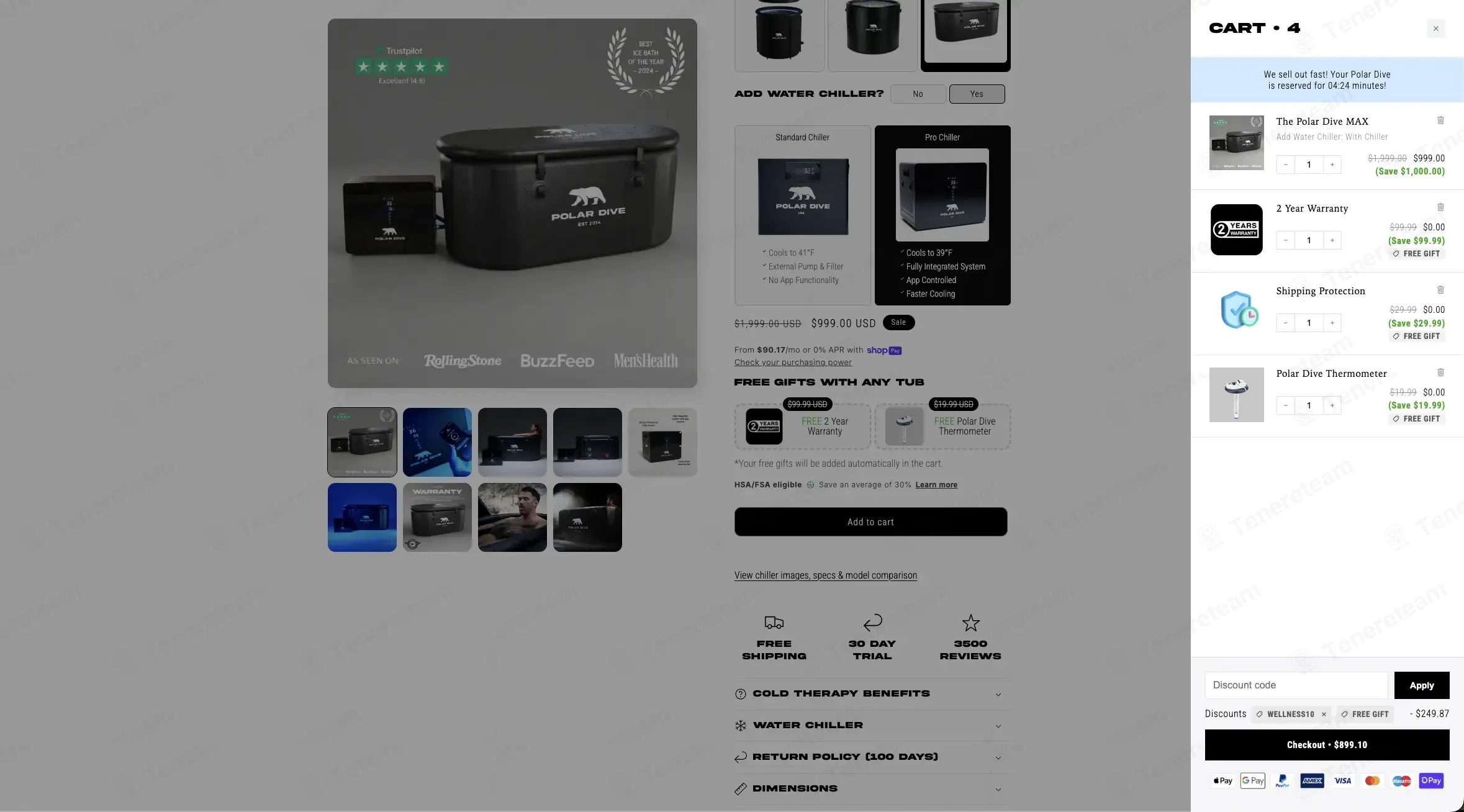 The Polar Dive coupon code: 10% off with WELLNESS10. Tested and valid as 4 months ago.