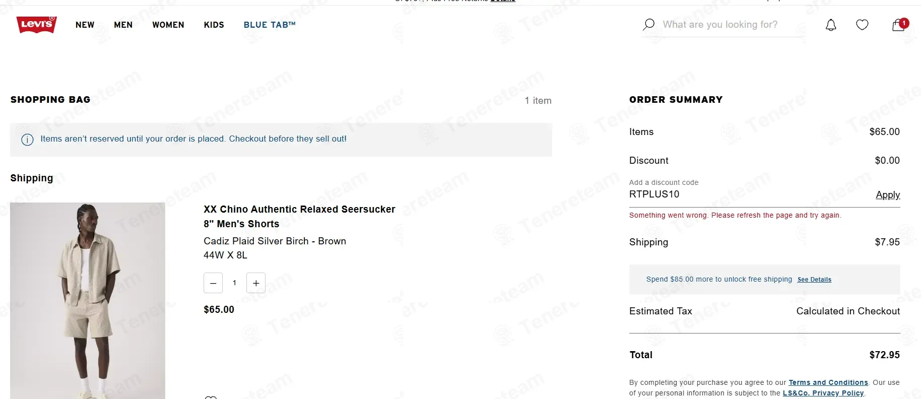 Levi coupon code: 10% off with RTPLUS10. Tested and valid as 3 months ago.