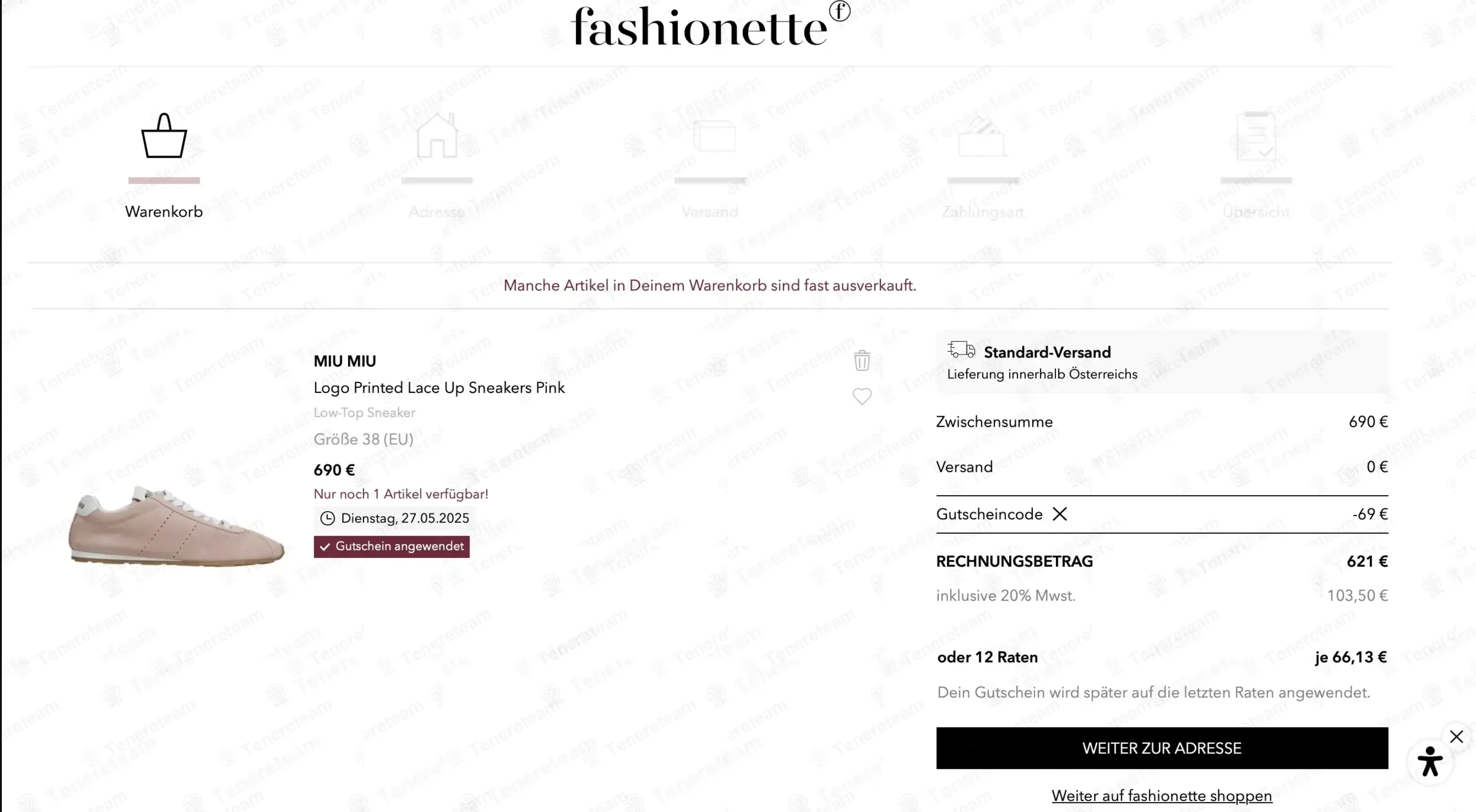 Fashionette AT coupon code: 10% off with WEL10-187IBJ. Tested and valid as 4 months ago.
