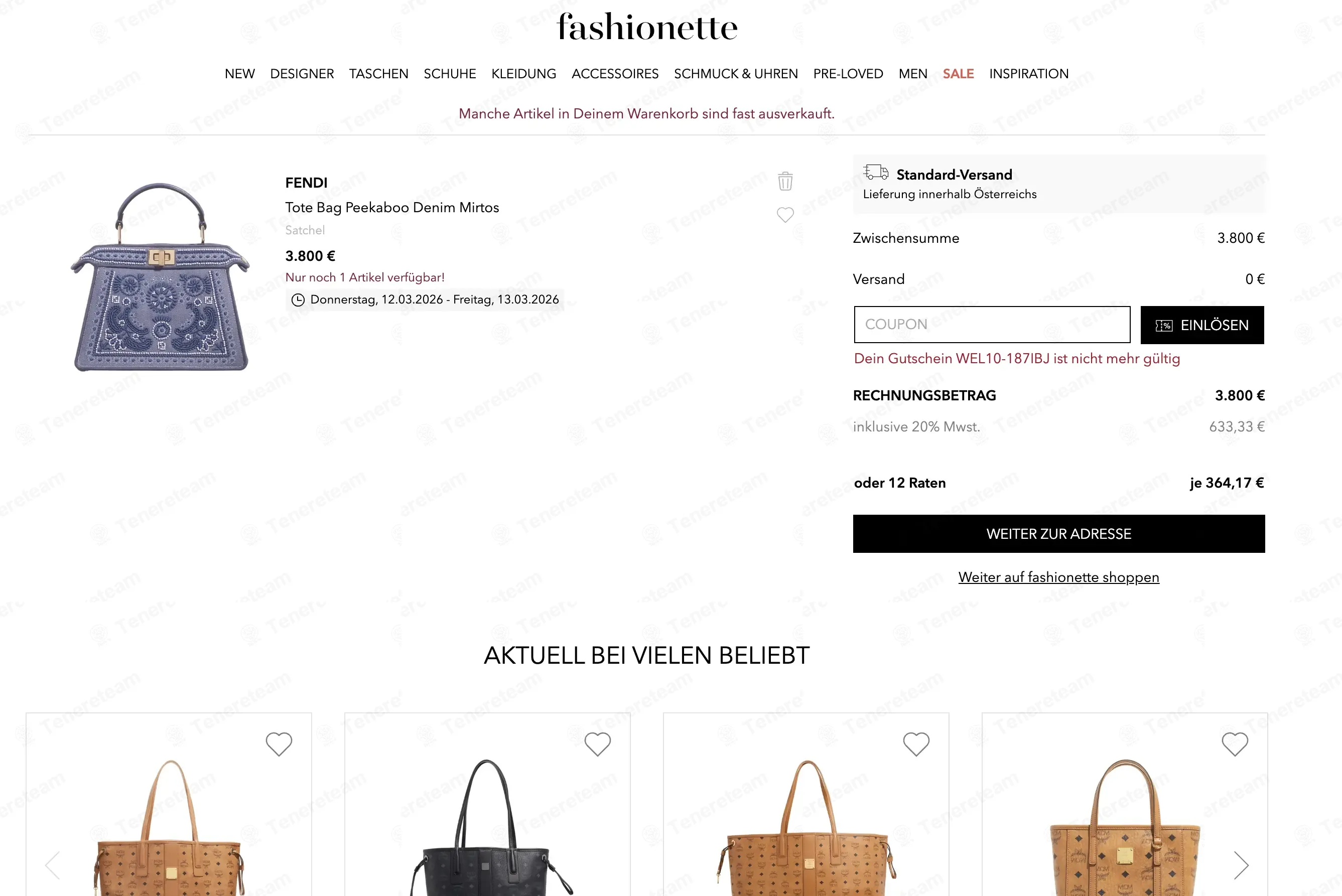 Fashionette AT coupon code: 10% off with WEL10-187IBJ. Tested and valid as 4 months ago.