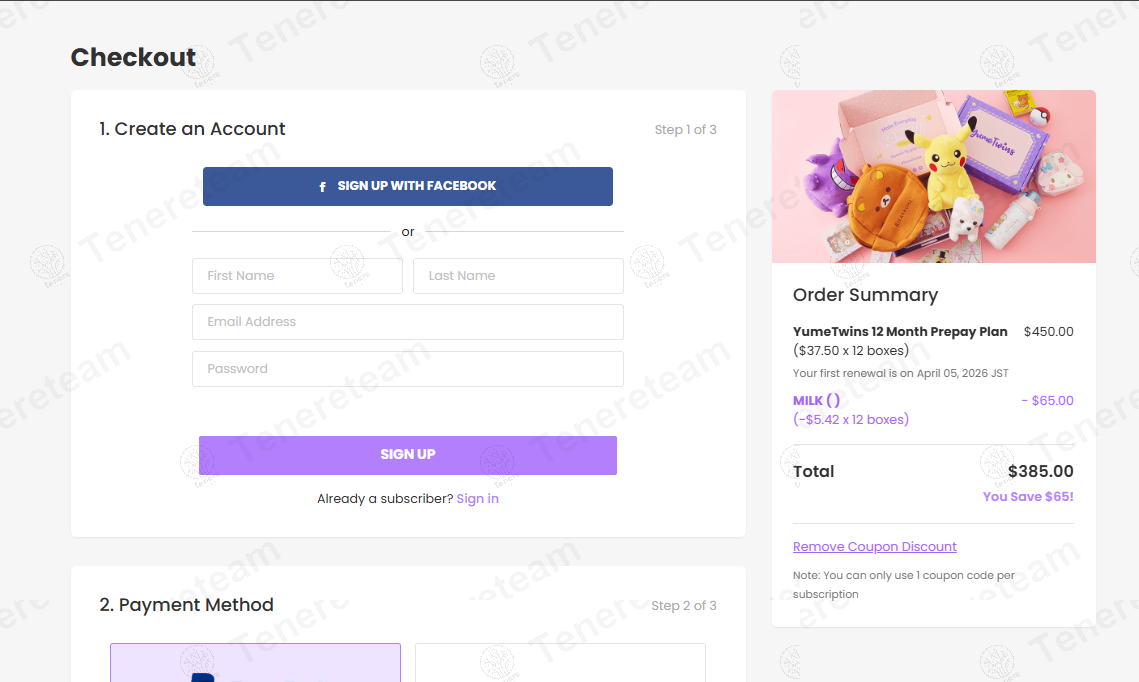 Yumetwins coupon code: 15% off with MILK. Tested and valid as 6 months ago.