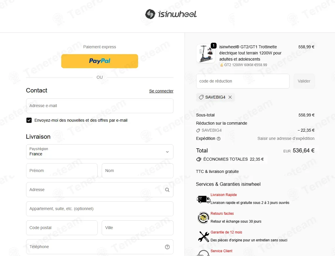 isinwheel FR coupon code: 4% off with SAVEBIG4. Tested and valid as 2 weeks ago.