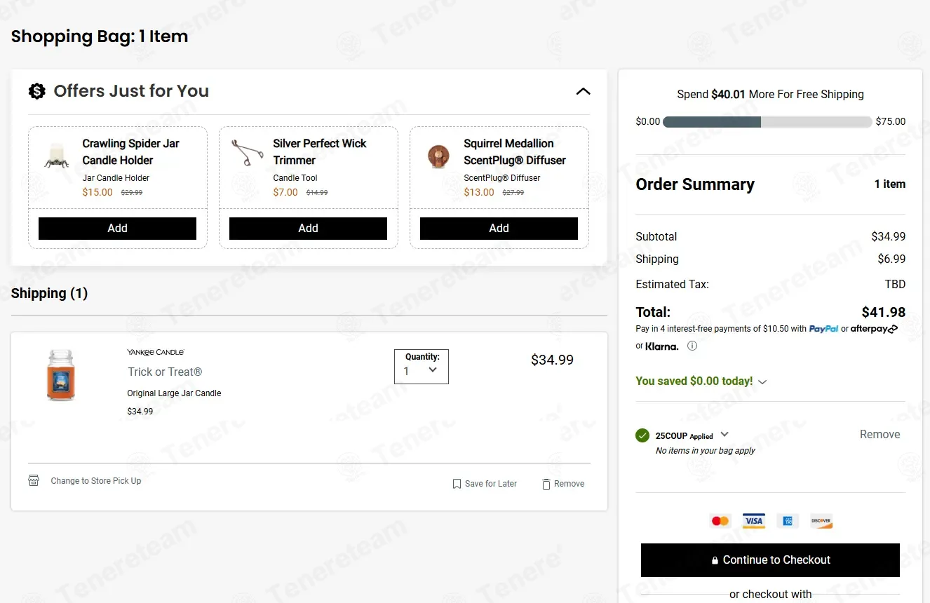 Yankee Candle coupon code: 25% off with 25COUP. Tested and valid as 2 weeks ago.