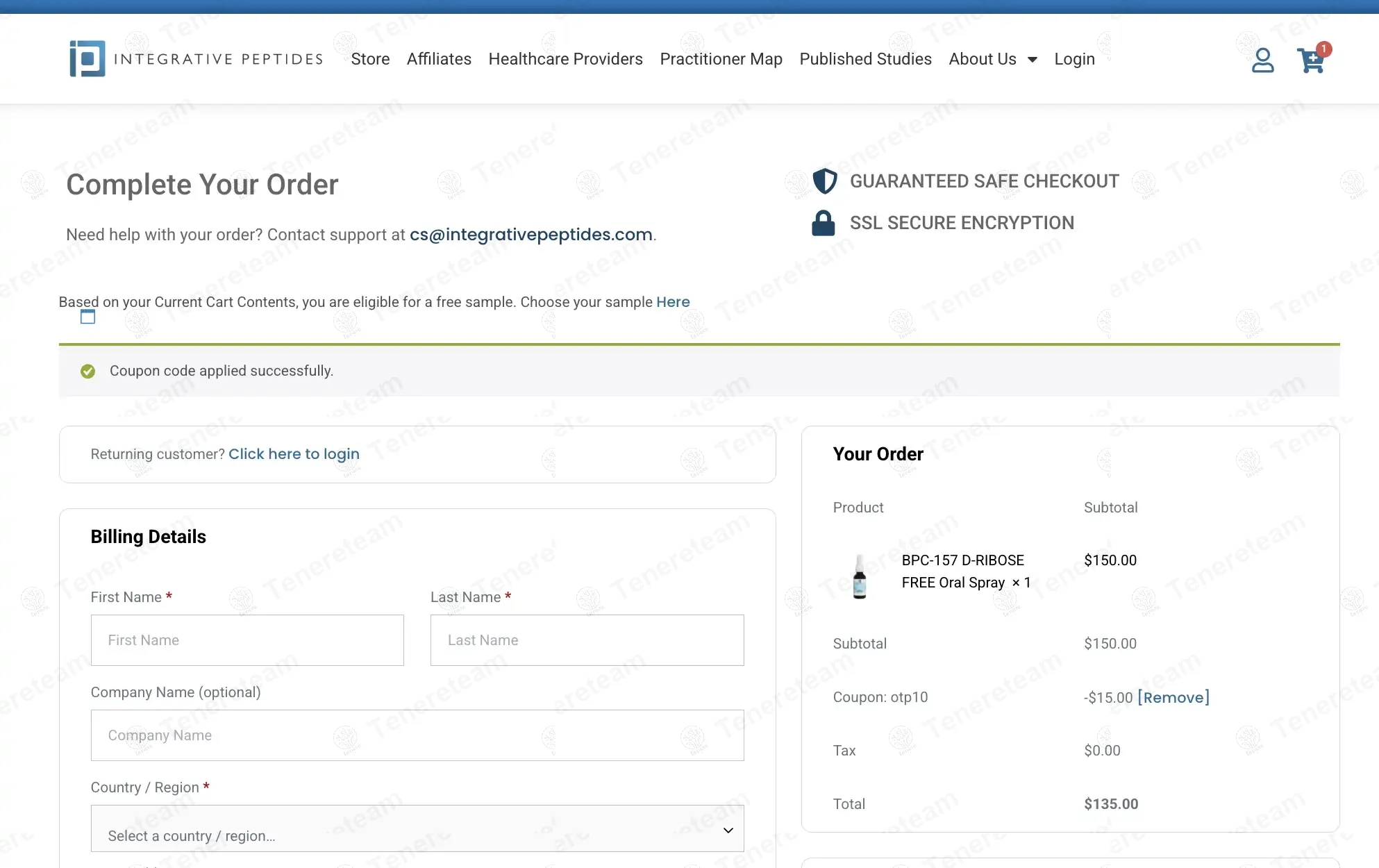 Integrative Peptides apply coupon code