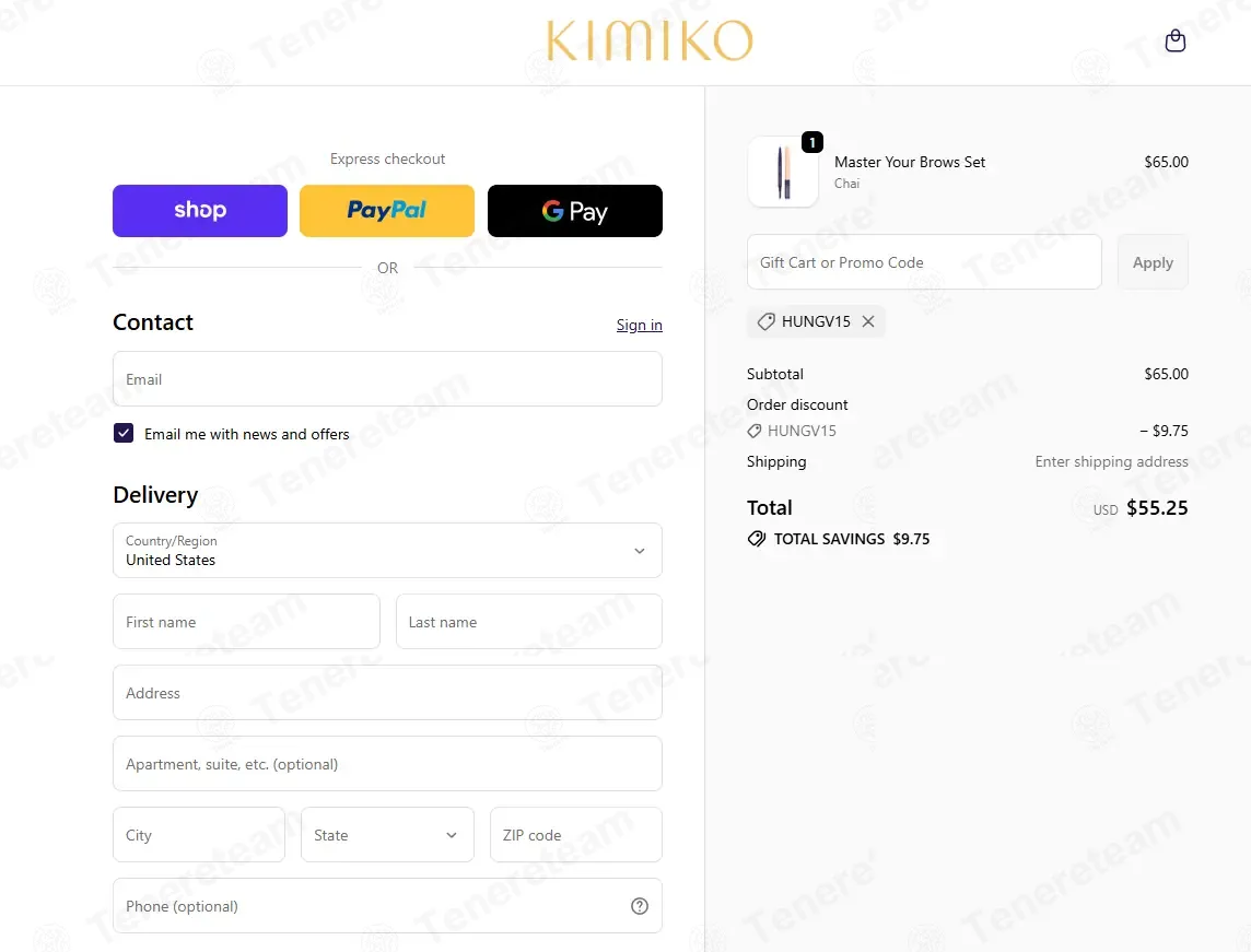 Kimiko Beauty coupon code: 15% off with HUNGV15. Tested and valid as 6 months ago.