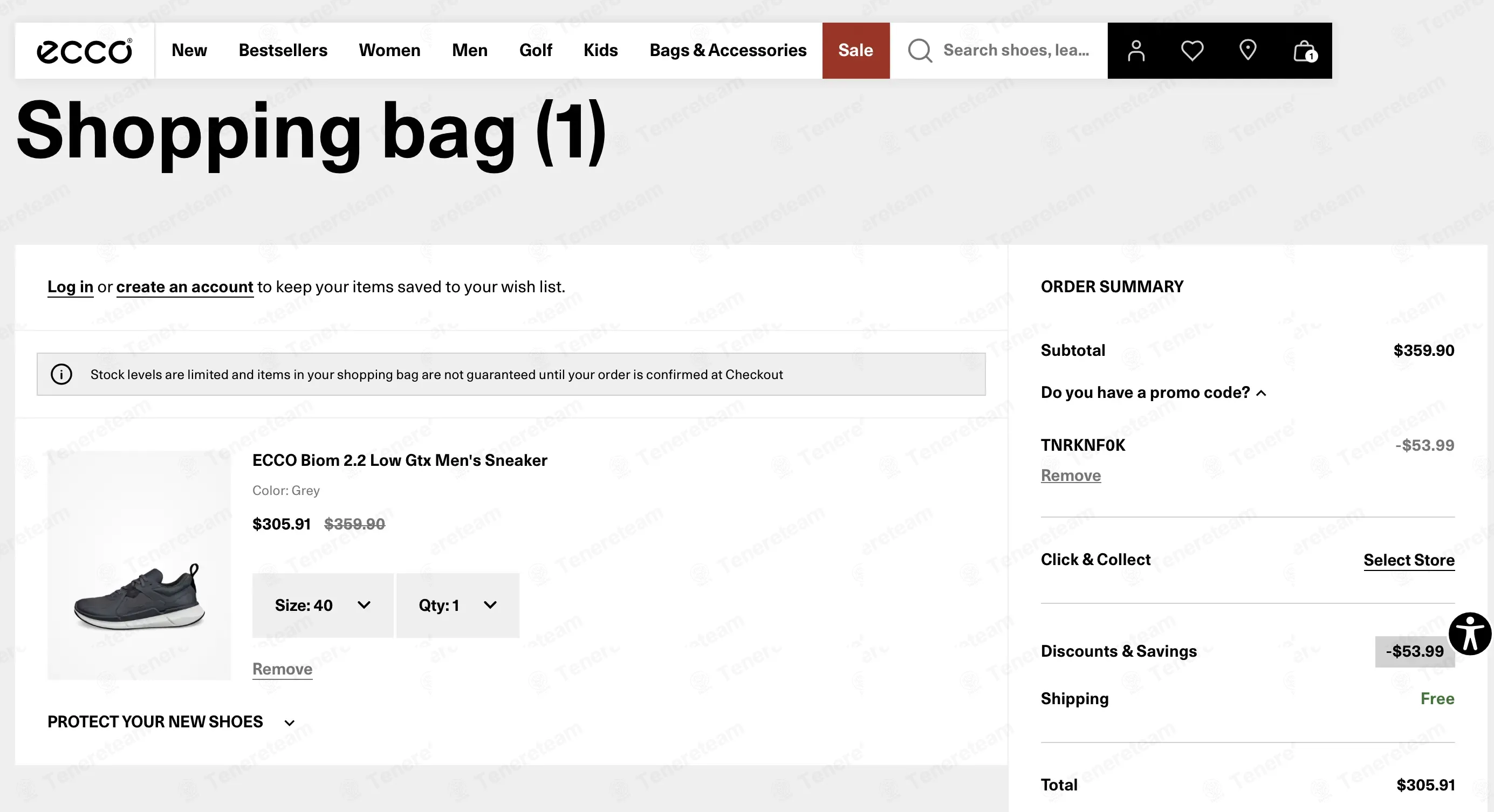 Ecco SG coupon code: 15% off with TNRKNF0K. Tested and valid as 4 months ago.