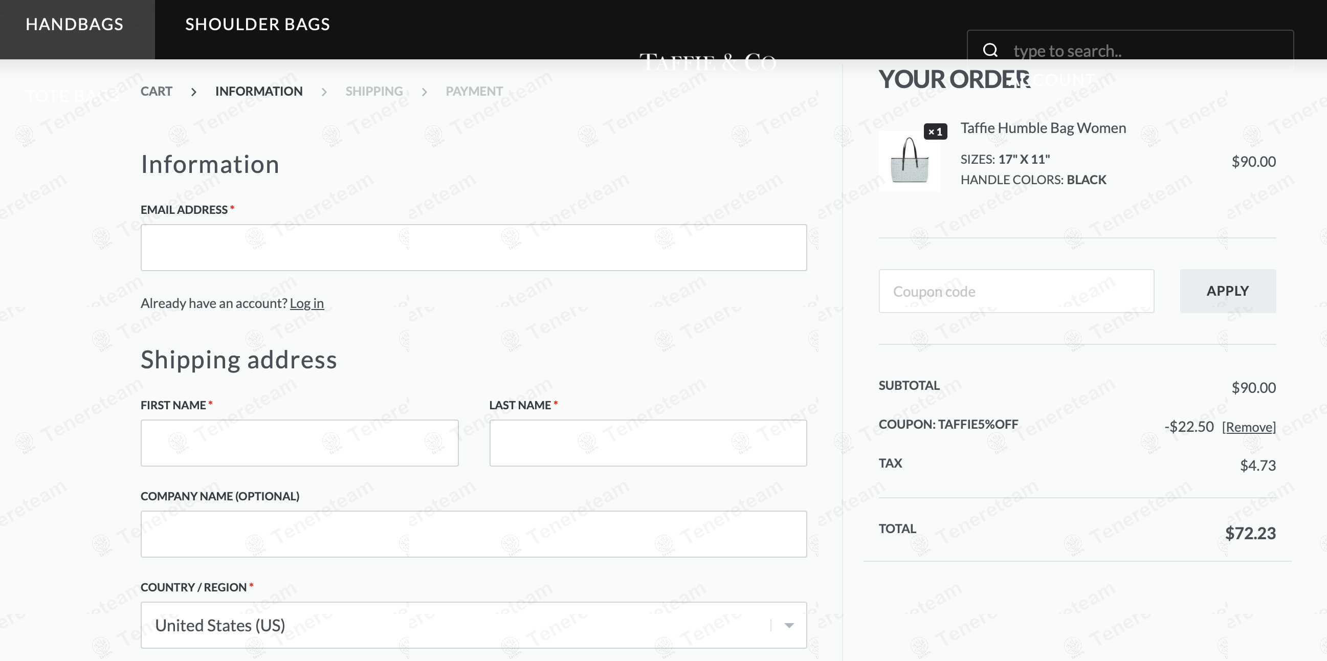 Taffie Co coupon code: 25% off with TAFFIE5%OFF. Tested and valid as 1 year ago.