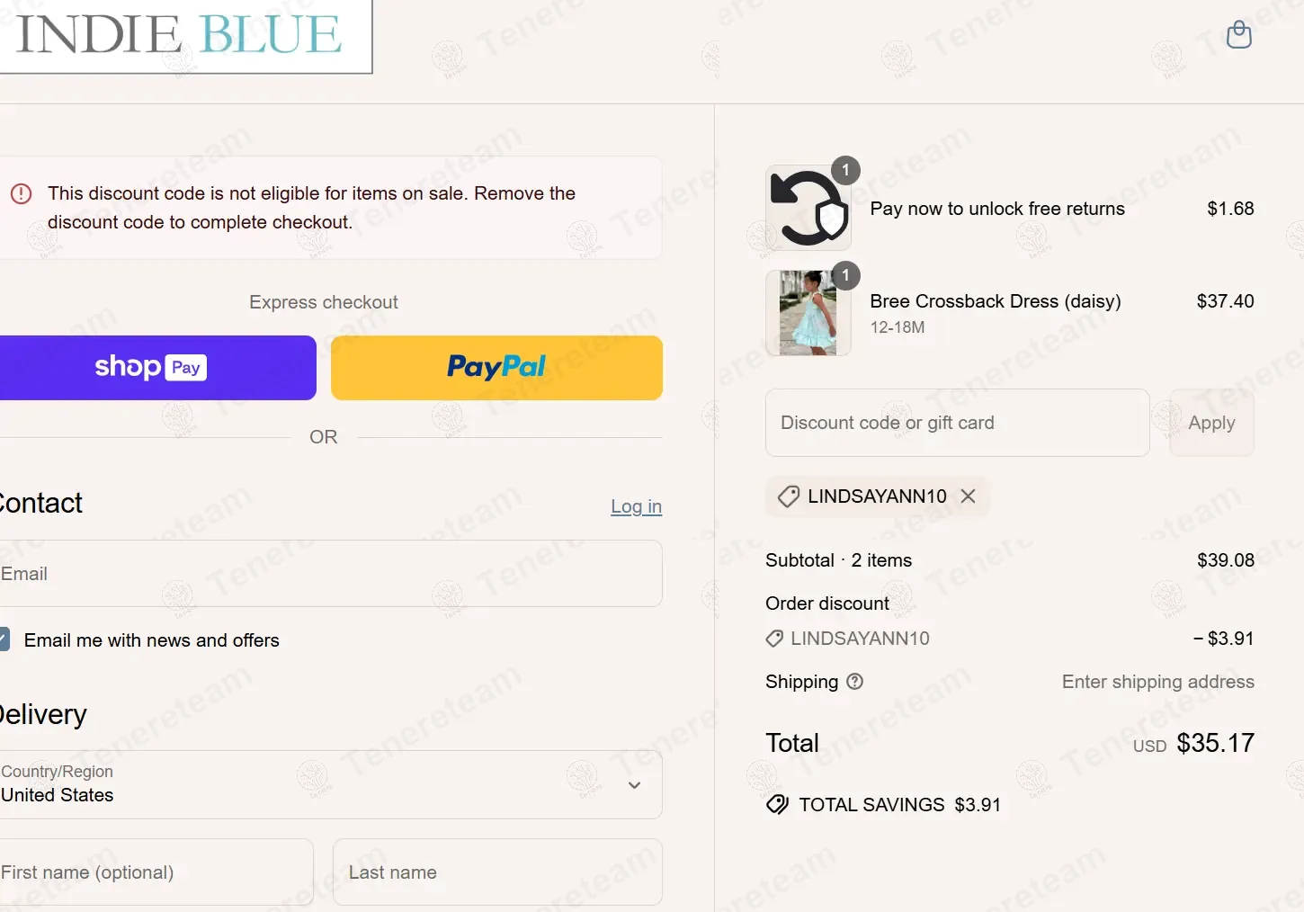 Indie Blue coupon code: 10% off with LINDSAYANN10. Tested and valid as 1 year ago.