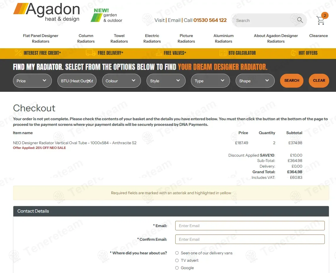 Agadon Designer Radiators UK coupon code: £10 off with SAVE10. Tested and valid as 8 months ago.