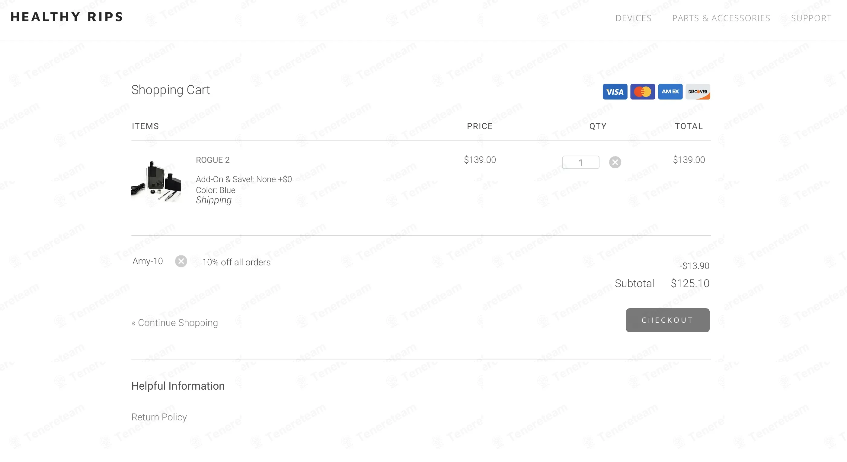 Healthy Rips coupon code: 10% off with AMY-10. Tested and valid as 1 week ago.