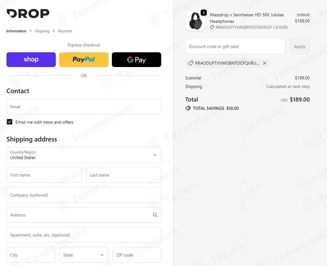 Drop coupon code: $10 off with RRAODUFTVVWGBNTOCFQVRUSY. Tested and valid as 2 weeks ago.