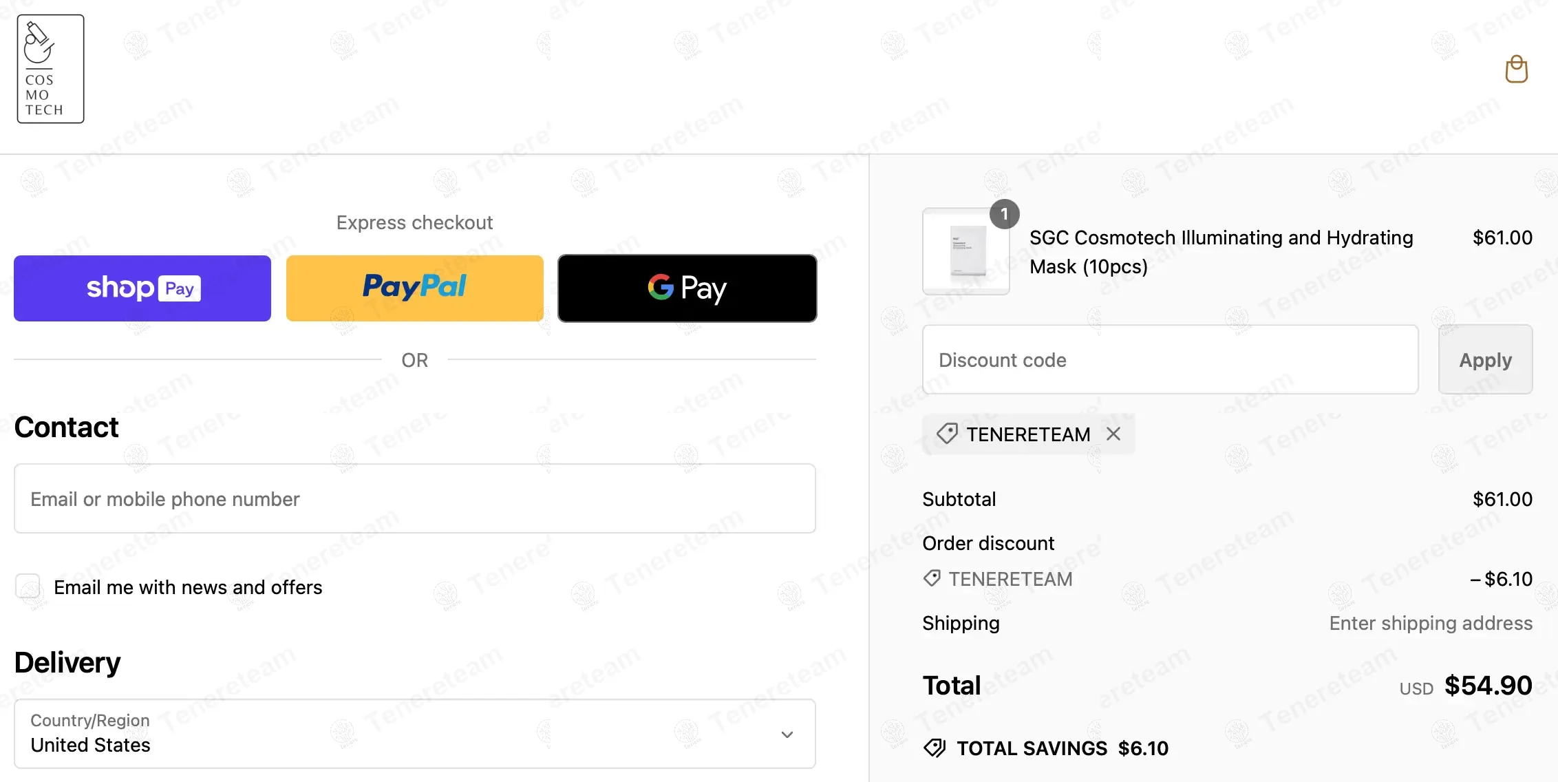 Sgc Cosmotech coupon code re-checked and confirmed working at checkout