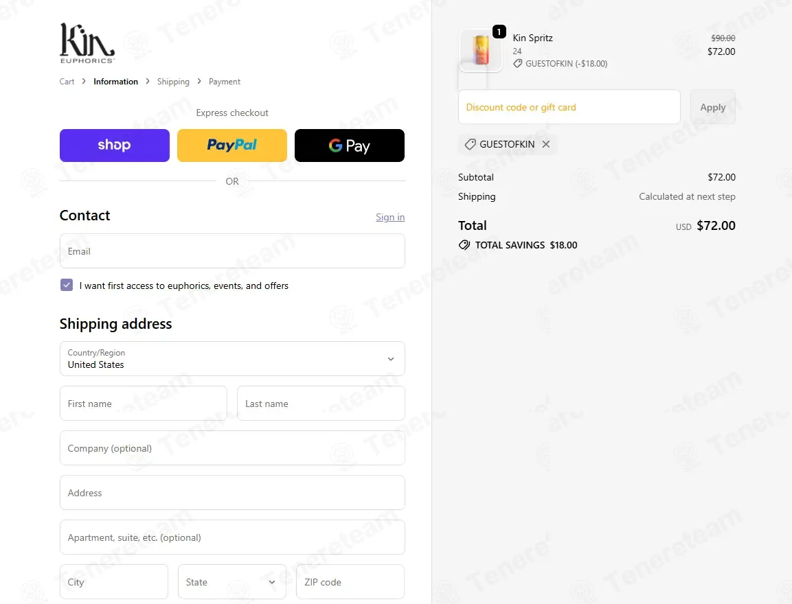 Kin Euphorics coupon code: 20% off with GUESTOFKIN. Tested and valid as 7 months ago.