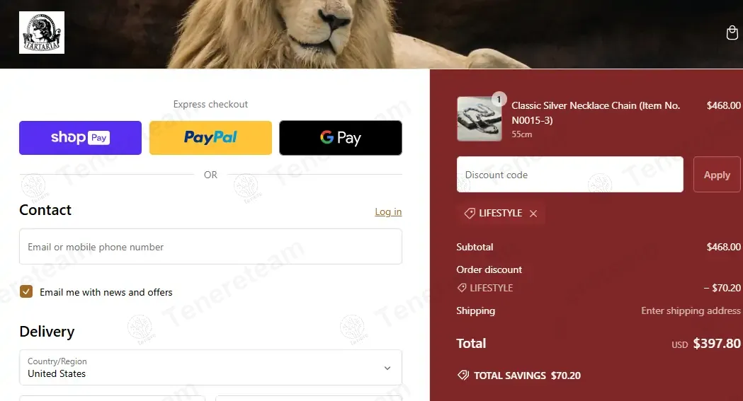 Tartaria Jewelry coupon code: 25% off with LIFESTYLE. Tested and valid as 1 year ago.