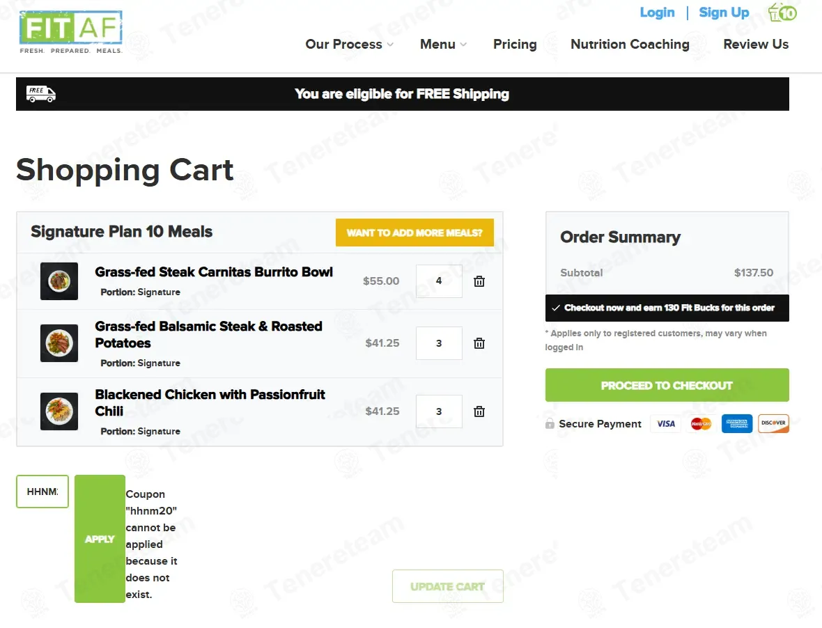 Fit AF Nutrition coupon code: 20% off with HHNM20. Tested and valid as 2 weeks ago.