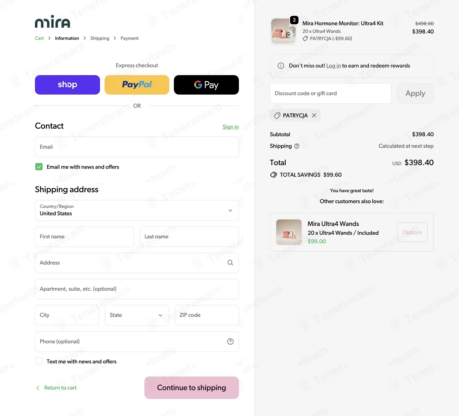 Mira Fertility coupon code: 20% off with PATRYCJA. Tested and valid as 1 month ago.