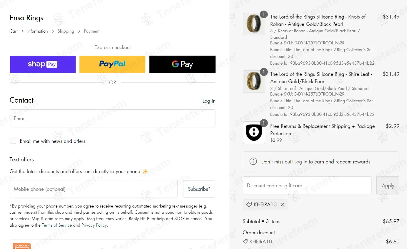 Enso Rings coupon code: 10% off with KHEIRA10. Tested and valid as 1 year ago.