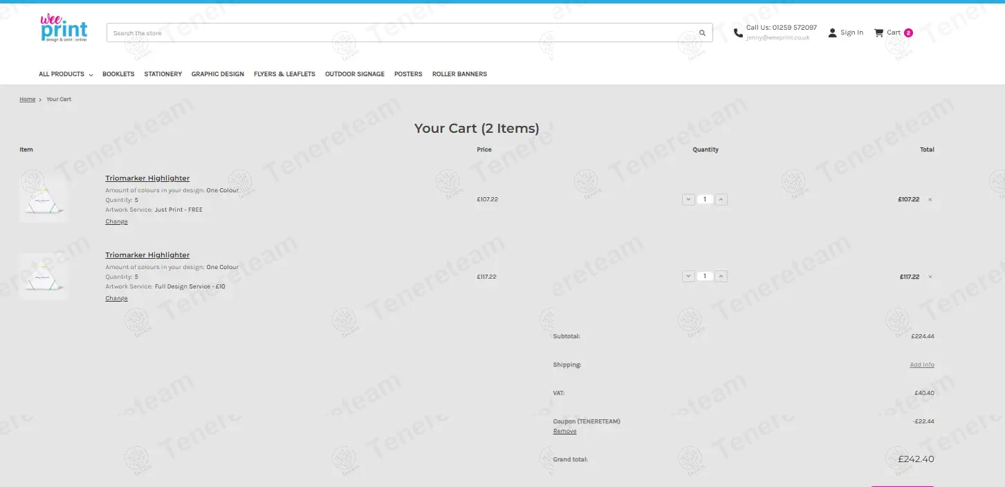 Wee Print UK coupon code verified as working at checkout
