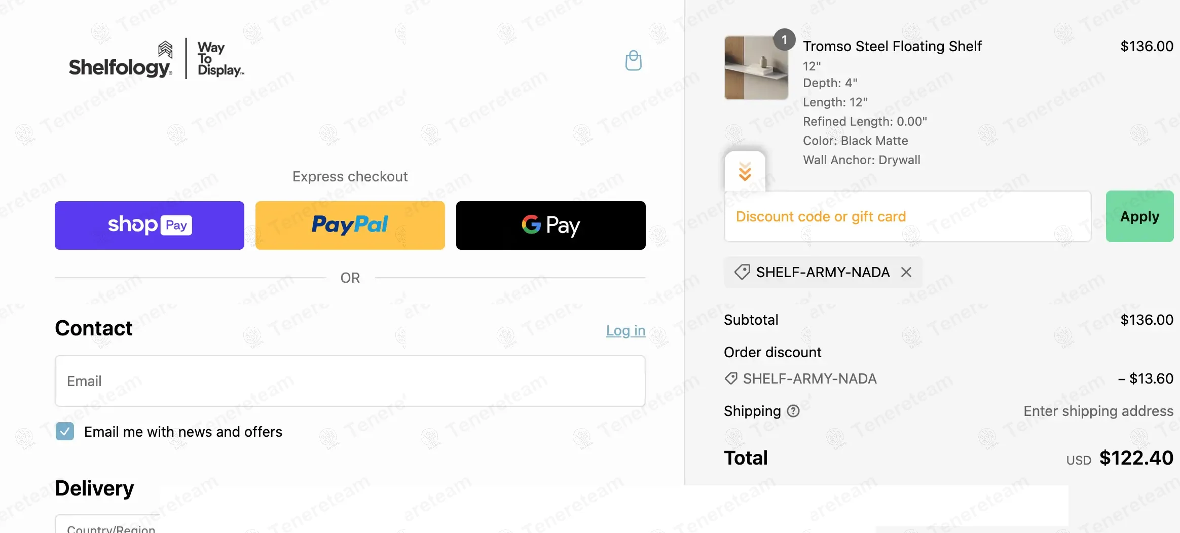 Shelfology coupon code: 10% off with SHELF-ARMY-NADA. Tested and valid as 1 year ago.