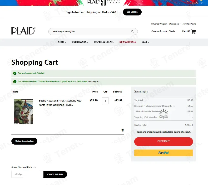Arteza coupon code: 15% off with kikidiys. Tested and valid as 3 weeks ago.