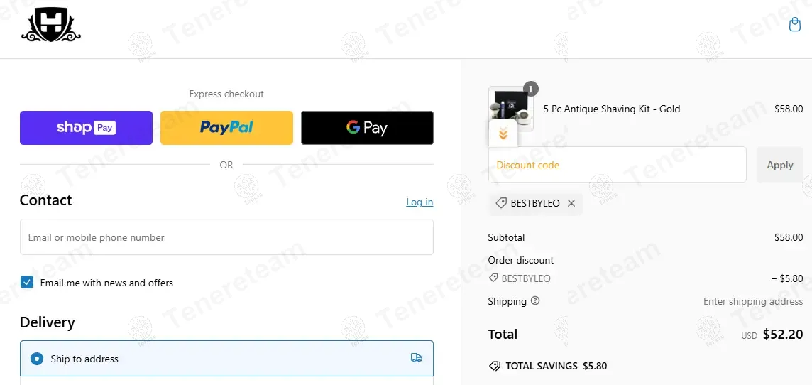 HARYALI LONDON coupon code: 10% off with BESTBYLEO. Tested and valid as 1 year ago.
