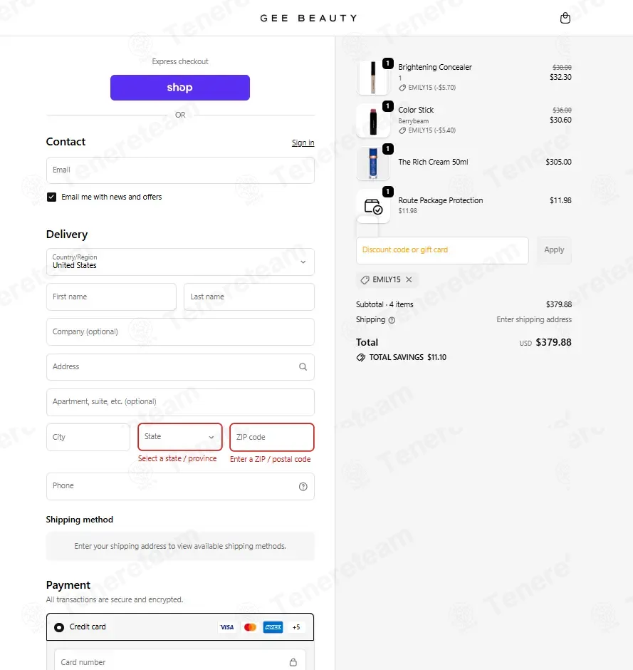 Gee Beauty coupon code: 15% off with EMILY15. Tested and valid as 7 months ago.