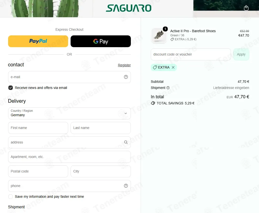Saguaro coupon code: 10% off with EXTRA. Tested and valid as 1 month ago.