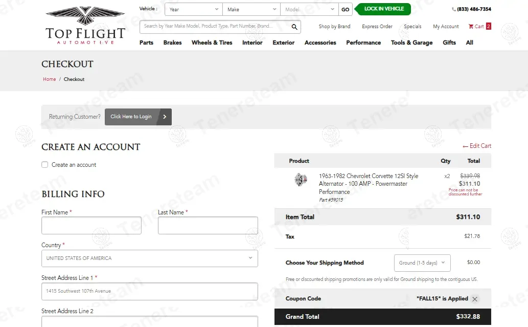 Top Flight Automotive coupon code: 15% off with FALL15. Tested and valid as 8 months ago.