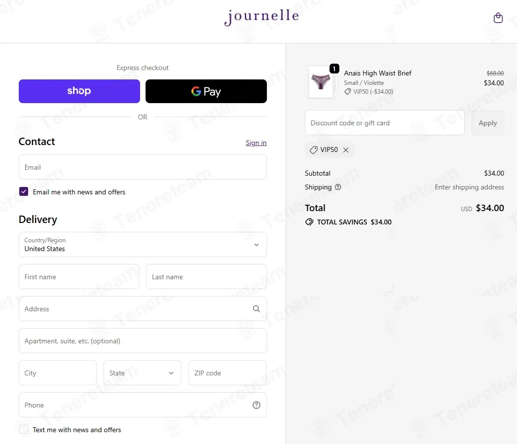 Journelle.com coupon code: 50% off with VIP50. Tested and valid as 10 months ago.