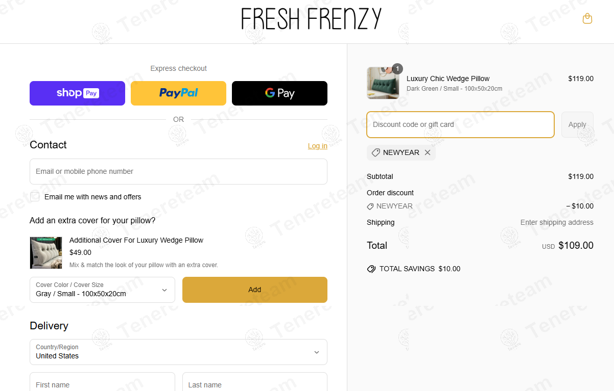 Fresh Frenzy coupon code: $10 off with NEWYEAR. Tested and valid as 1 year ago.